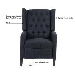 Ergonomic Black Fabric Arm Pushing Recliner Chair Curved Back Recliner by sumyeg 20 Ergonomic Black Fabric Arm Pushing Recliner Chair Curved Back Recliner by sumyeg -Cheap sumyeg Store black sumyeg recliners sy 6w42 1d 1000