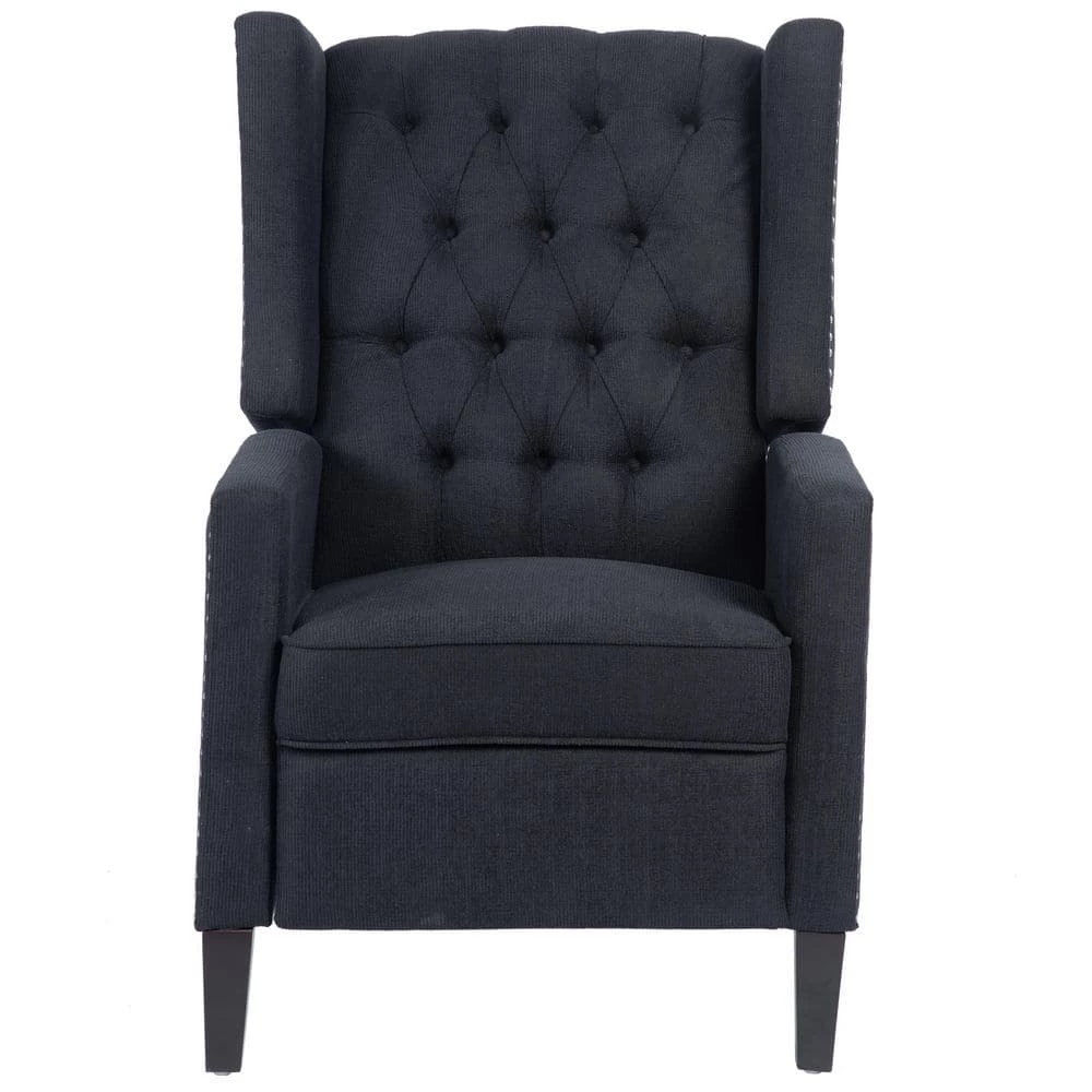 Ergonomic Black Fabric Arm Pushing Recliner Chair Curved Back Recliner by sumyeg 13 Ergonomic Black Fabric Arm Pushing Recliner Chair Curved Back Recliner by sumyeg - Image 11