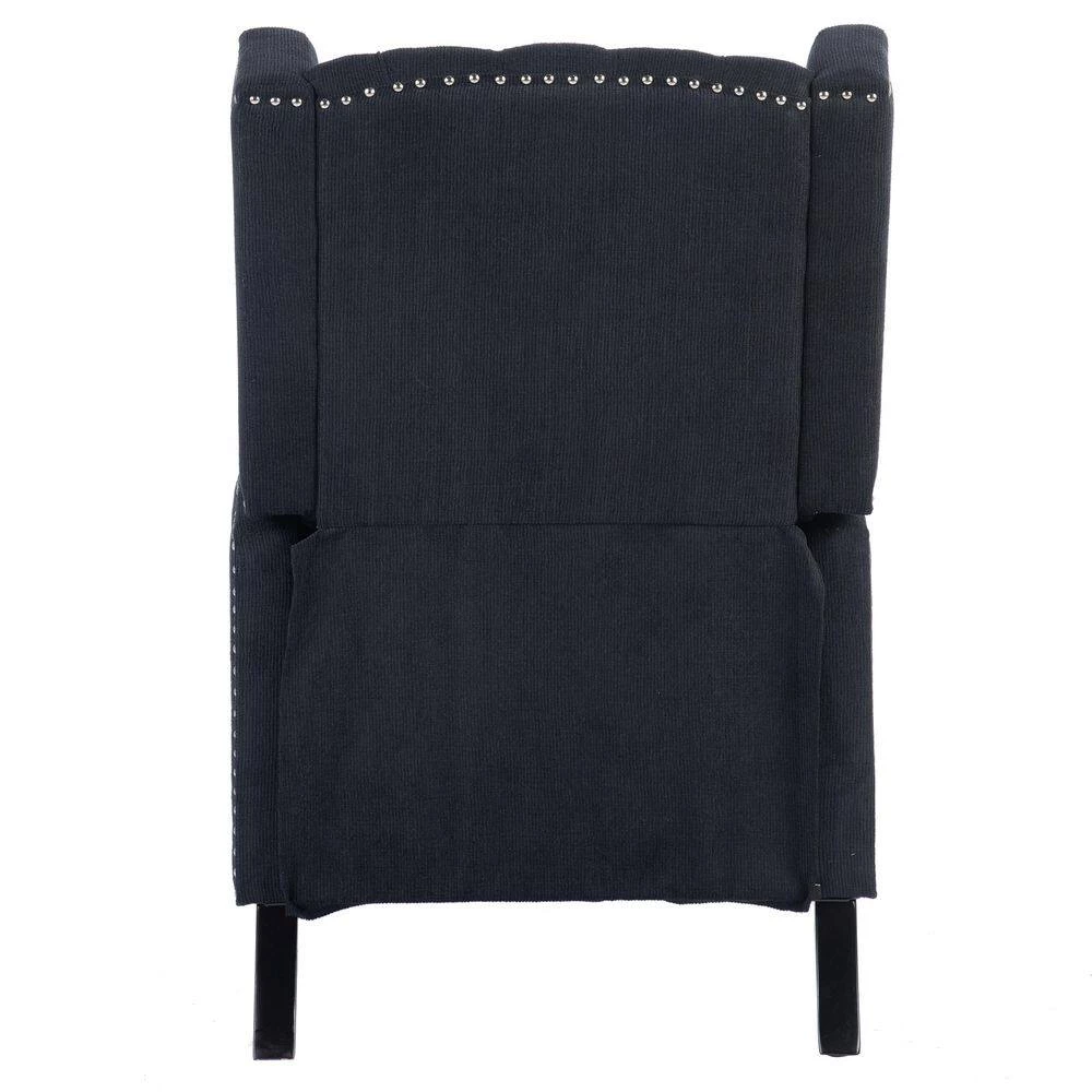 Ergonomic Black Fabric Arm Pushing Recliner Chair Curved Back Recliner by sumyeg 6 Ergonomic Black Fabric Arm Pushing Recliner Chair Curved Back Recliner by sumyeg - Image 4