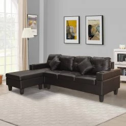 Modern 30.5 in. Leather L Shape Chaise Lounge Sectional Sofa Set in Black For Living Room With Cup Holder by sumyeg 15 Modern 30.5 in. Leather L Shape Chaise Lounge Sectional Sofa Set in Black For Living Room With Cup Holder by sumyeg -Cheap sumyeg Store black sumyeg sectional sofas sy w03022 31 1000