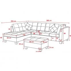 79.6 in. Width 3-Piece Leather Left Facing Loveseat Sectional Sofa in Black With Throw Pillows And Ottoman by sumyeg 14 79.6 in. Width 3-Piece Leather Left Facing Loveseat Sectional Sofa in Black With Throw Pillows And Ottoman by sumyeg -Cheap sumyeg Store black sumyeg sectional sofas sy w03029 44 1000