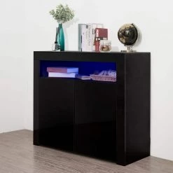 Black High Gloss Kitchen Buffet Cupboard 2-Doors Sideboard Storage Cabinet with LED Light by sumyeg 15 Black High Gloss Kitchen Buffet Cupboard 2-Doors Sideboard Storage Cabinet with LED Light by sumyeg -Cheap sumyeg Store black sumyeg sideboards buffet tables sg 331jfs032 31 1000