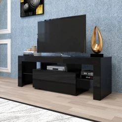 51 in. Black TV Stand Entertainment Center TV Console Cabinet with LED Lights Fits TV's up to 55 in. by sumyeg 19 51 in. Black TV Stand Entertainment Center TV Console Cabinet with LED Lights Fits TV's up to 55 in. by sumyeg -Cheap sumyeg Store black sumyeg tv stands sg 331jf5870 a0 1000