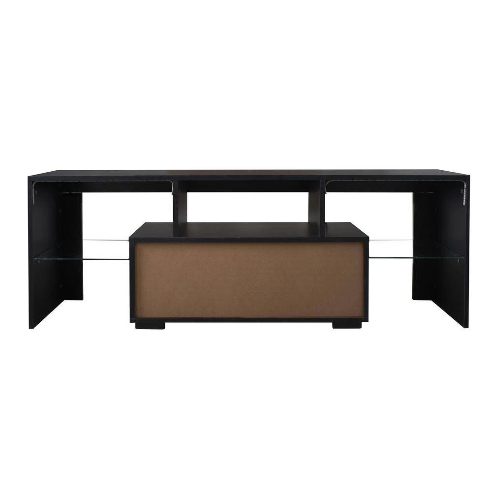 51 in. Black TV Stand Entertainment Center TV Console Cabinet with LED Lights Fits TV's up to 55 in. by sumyeg 10 51 in. Black TV Stand Entertainment Center TV Console Cabinet with LED Lights Fits TV's up to 55 in. by sumyeg - Image 8