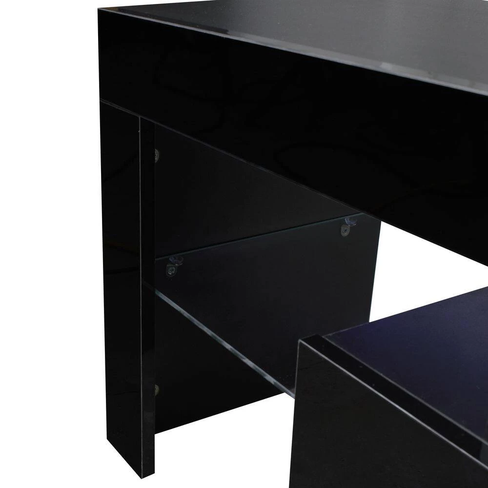 51 in. Black TV Stand Entertainment Center TV Console Cabinet with LED Lights Fits TV's up to 55 in. by sumyeg 14 51 in. Black TV Stand Entertainment Center TV Console Cabinet with LED Lights Fits TV's up to 55 in. by sumyeg - Image 12