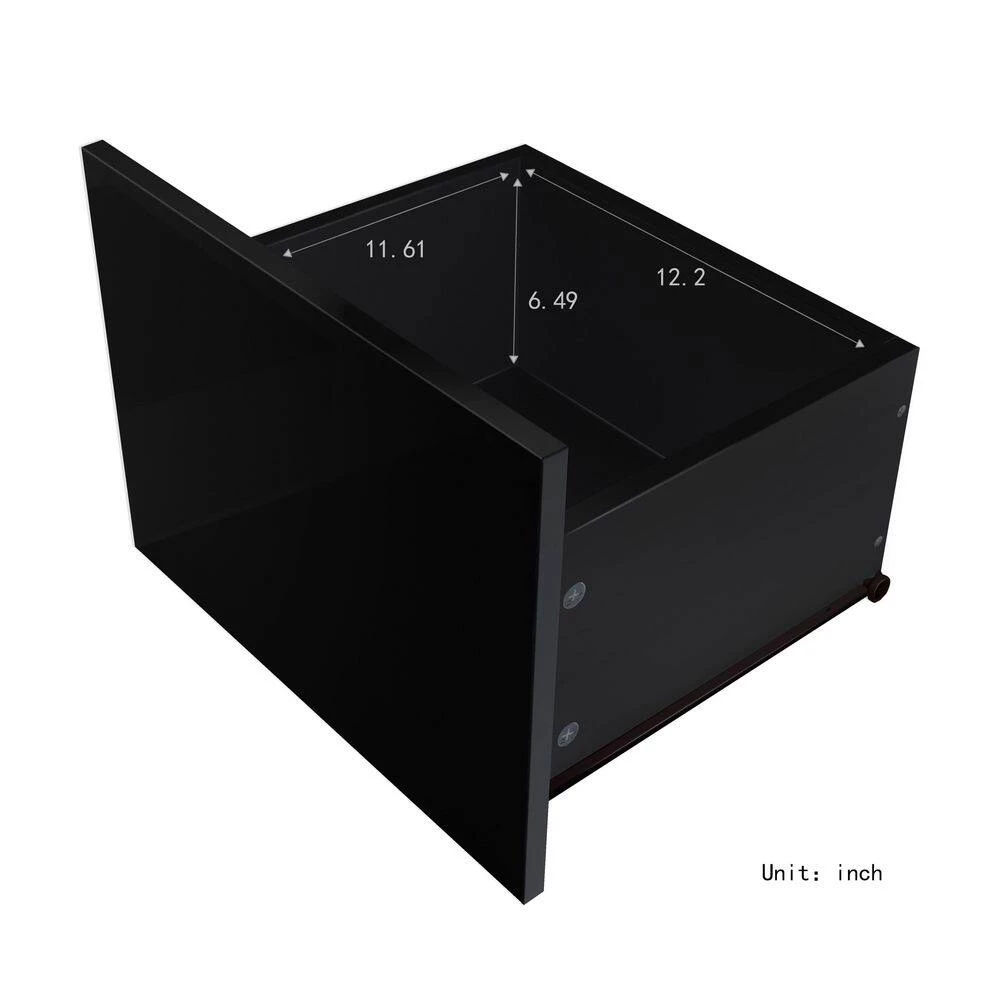 47 in. Black LED TV Stand Cabinet Entertainment Central TV Console Fits TV's up to 55 in. with 2 Storage Drawers by sumyeg 9 47 in. Black LED TV Stand Cabinet Entertainment Central TV Console Fits TV's up to 55 in. with 2 Storage Drawers by sumyeg - Image 7
