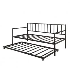 Twin Metal Lounge Daybed Frame with Trundle for Living Room Guest Room by Polibi 17 Twin Metal Lounge Daybed Frame with Trundle for Living Room Guest Room by Polibi -Cheap sumyeg Store black u polibi daybeds rs mtstd u 31 1000