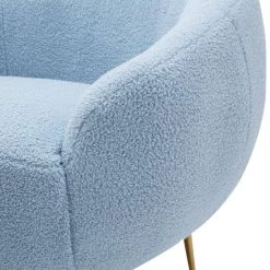 Blue Modern Comfy Leisure Altay Velvet Armchair with Ottoman by Polibi 20 Blue Modern Comfy Leisure Altay Velvet Armchair with Ottoman by Polibi -Cheap sumyeg Store blue polibi accent chairs rs mclaa bu 1f 1000