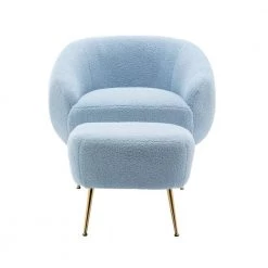 Blue Modern Comfy Leisure Altay Velvet Armchair with Ottoman by Polibi 19 Blue Modern Comfy Leisure Altay Velvet Armchair with Ottoman by Polibi -Cheap sumyeg Store blue polibi accent chairs rs mclaa bu 4f 1000