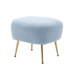 Blue Modern Comfy Leisure Altay Velvet Armchair with Ottoman by Polibi 22 Blue Modern Comfy Leisure Altay Velvet Armchair with Ottoman by Polibi -Cheap sumyeg Store blue polibi accent chairs rs mclaa bu fa 1000