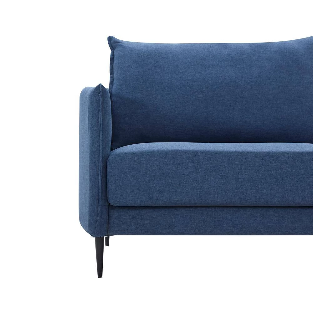 65.8 in. W Minimalism Blue Couch Linen Upholstery Arc Armrest 2-Seater Loveseat with High Resilience Seat Cushions by Polibi 9 65.8 in. W Minimalism Blue Couch Linen Upholstery Arc Armrest 2-Seater Loveseat with High Resilience Seat Cushions by Polibi - Image 7