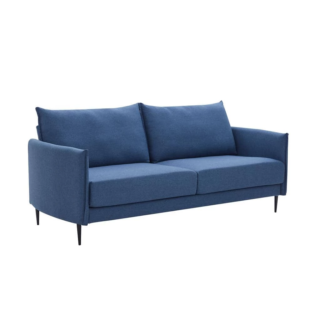 65.8 in. W Minimalism Blue Couch Linen Upholstery Arc Armrest 2-Seater Loveseat with High Resilience Seat Cushions by Polibi 3 65.8 in. W Minimalism Blue Couch Linen Upholstery Arc Armrest 2-Seater Loveseat with High Resilience Seat Cushions by Polibi