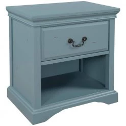Nifty Blue 1-Drawer Solid Wood Nightstand with Free Storage Space (16.4 in. D x 23.7 in. W x 25.9 in. H) by Polibi 19 Nifty Blue 1-Drawer Solid Wood Nightstand with Free Storage Space (16.4 in. D x 23.7 in. W x 25.9 in. H) by Polibi -Cheap sumyeg Store blue polibi nightstands rs nwdsw bl 44 1000