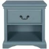 Nifty Blue 1-Drawer Solid Wood Nightstand with Free Storage Space (16.4 in. D x 23.7 in. W x 25.9 in. H) by Polibi 2 Nifty Blue 1-Drawer Solid Wood Nightstand with Free Storage Space (16.4 in. D x 23.7 in. W x 25.9 in. H) by Polibi -Cheap sumyeg Store blue polibi nightstands rs nwdsw bl 64 1000