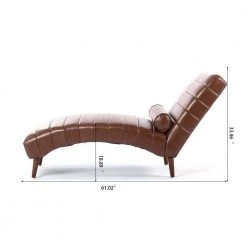 Luxury Bronze PU Armless Chaise Lounge For Bedroom Office Living Room With Wooden Feet by sumyeg 16 Luxury Bronze PU Armless Chaise Lounge For Bedroom Office Living Room With Wooden Feet by sumyeg -Cheap sumyeg Store bronze sumyeg chaise lounges sy 6w46 1d 1000