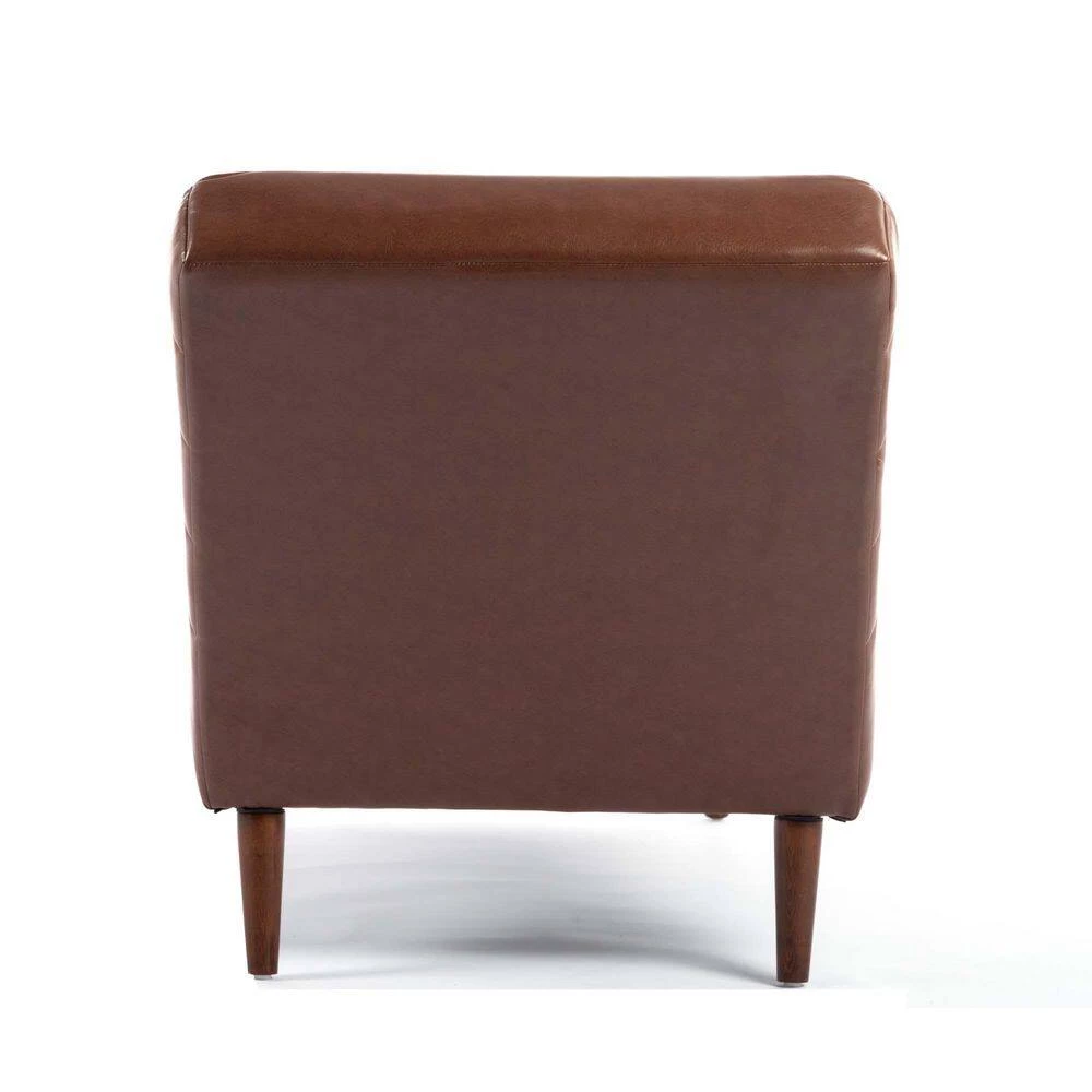 Luxury Bronze PU Armless Chaise Lounge For Bedroom Office Living Room With Wooden Feet by sumyeg 10 Luxury Bronze PU Armless Chaise Lounge For Bedroom Office Living Room With Wooden Feet by sumyeg - Image 8