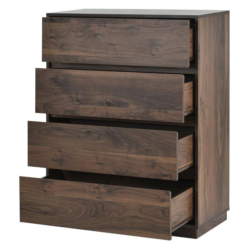 Dark Brown Mid-Century Style 4 Drawers Chest (31.4"L x 15.3"W x 41.3"H) by Polibi 12 Dark Brown Mid-Century Style 4 Drawers Chest (31.4"L x 15.3"W x 41.3"H) by Polibi - Image 10