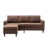 77.90 in. W Square Arm Polyester 3-Seater L-Shape Sectional Sofa in Brown by Polibi 2 77.90 in. W Square Arm Polyester 3-Seater L-Shape Sectional Sofa in Brown by Polibi -Cheap sumyeg Store brown polibi sectional sofas rs 779saps bn 64 1000