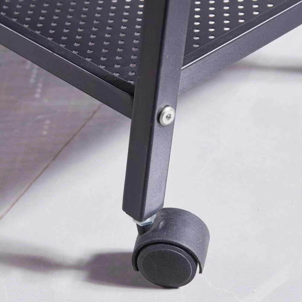 35 in. H Brown Wood 3-Shelf Classic Bookcase with Wheels Ladder Bookcase with Open Back by sumyeg 7 35 in. H Brown Wood 3-Shelf Classic Bookcase with Wheels Ladder Bookcase with Open Back by sumyeg - Image 5