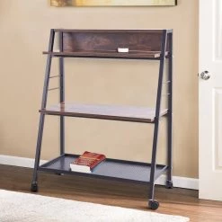 35 in. H Brown Wood 3-Shelf Classic Bookcase with Wheels Ladder Bookcase with Open Back by sumyeg 15 35 in. H Brown Wood 3-Shelf Classic Bookcase with Wheels Ladder Bookcase with Open Back by sumyeg -Cheap sumyeg Store brown sumyeg bookcases bookshelves su cd 059 31 1000