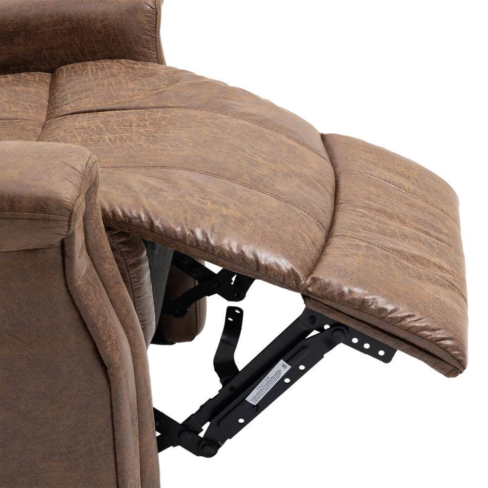 35.5 in. W Modern Brown Microfiber Manual Glider Standard Recliner Lounge Sofa Chair by sumyeg 8 35.5 in. W Modern Brown Microfiber Manual Glider Standard Recliner Lounge Sofa Chair by sumyeg - Image 6