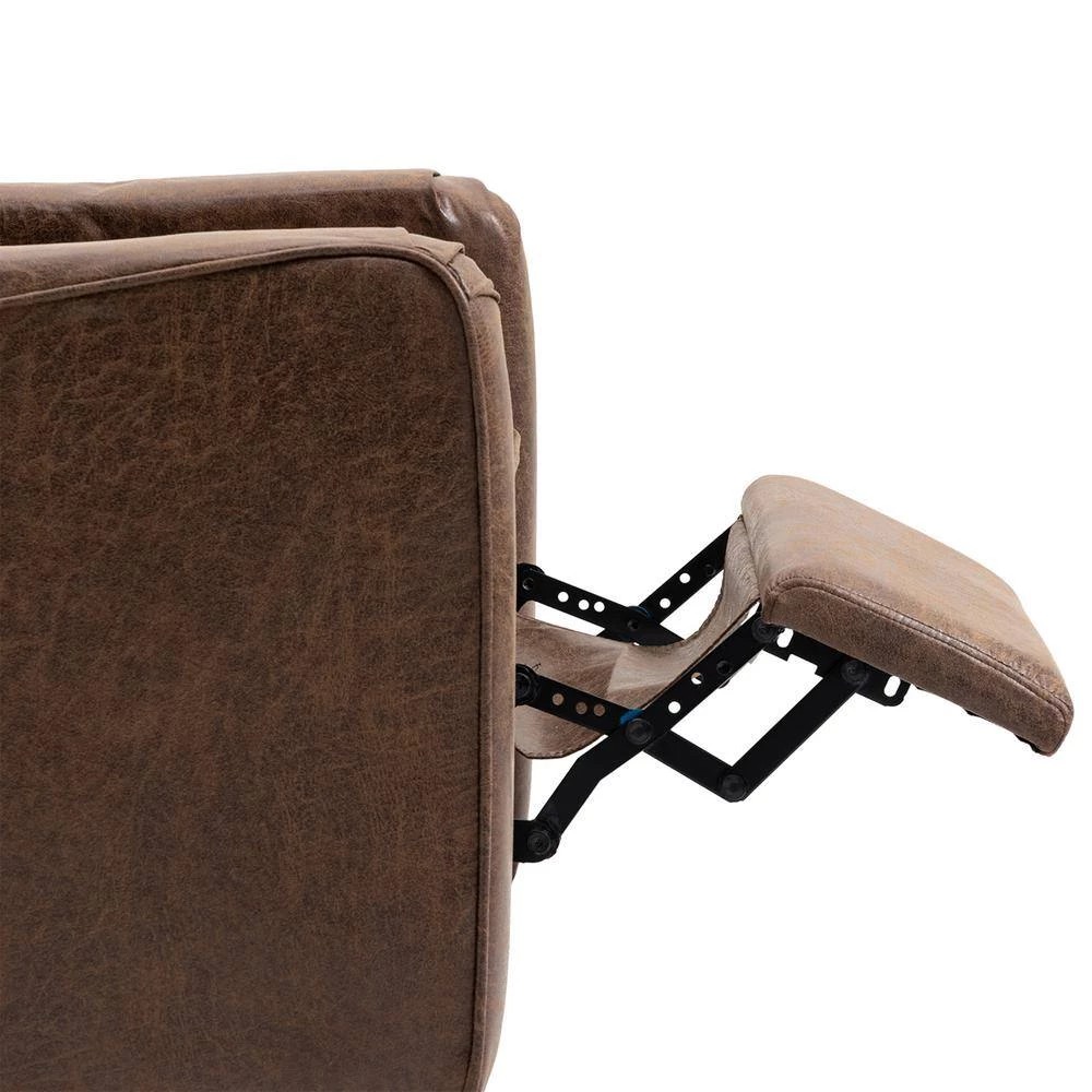 Contemporary Brown Manual Glider Club Microfiber Recliner With 1 Position by sumyeg 7 Contemporary Brown Manual Glider Club Microfiber Recliner With 1 Position by sumyeg - Image 5