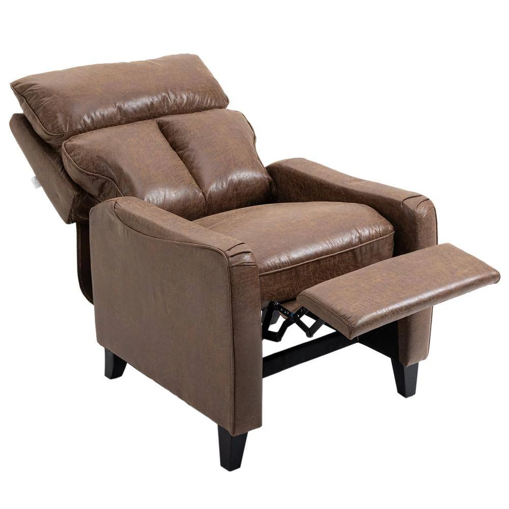 Contemporary Brown Manual Glider Club Microfiber Recliner With 1 Position by sumyeg 5 Contemporary Brown Manual Glider Club Microfiber Recliner With 1 Position by sumyeg - Image 3