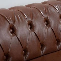 84 in. Wide Rolled Arm PU Leather Curved Sofa Seating 3-Seater Sofa with Reversible Cushions in Brown by sumyeg 25 84 in. Wide Rolled Arm PU Leather Curved Sofa Seating 3-Seater Sofa with Reversible Cushions in Brown by sumyeg -Cheap sumyeg Store brown sumyeg sofas couches su ch3534bn3 fa 1000