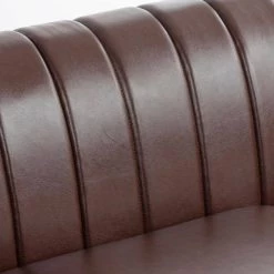 32.5 in. Round Arm Rolled Arm PU Leather Chesterfield 3-Seater Curved Sofa with Reversible Cushions in Brown by sumyeg -Cheap sumyeg Store brown sumyeg sofas couches sy 6w45 76 1000