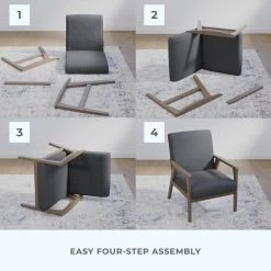 Lara Charcoal Polyseter Upholstered Exposed Arm Wood Accent Chair by Brookside 16 Lara Charcoal Polyseter Upholstered Exposed Arm Wood Accent Chair by Brookside -Cheap sumyeg Store charcoal brookside accent chairs bs0006chr00ch 1f 1000