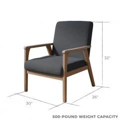 Lara Charcoal Polyseter Upholstered Exposed Arm Wood Accent Chair by Brookside 14 Lara Charcoal Polyseter Upholstered Exposed Arm Wood Accent Chair by Brookside -Cheap sumyeg Store charcoal brookside accent chairs bs0006chr00ch c3 1000