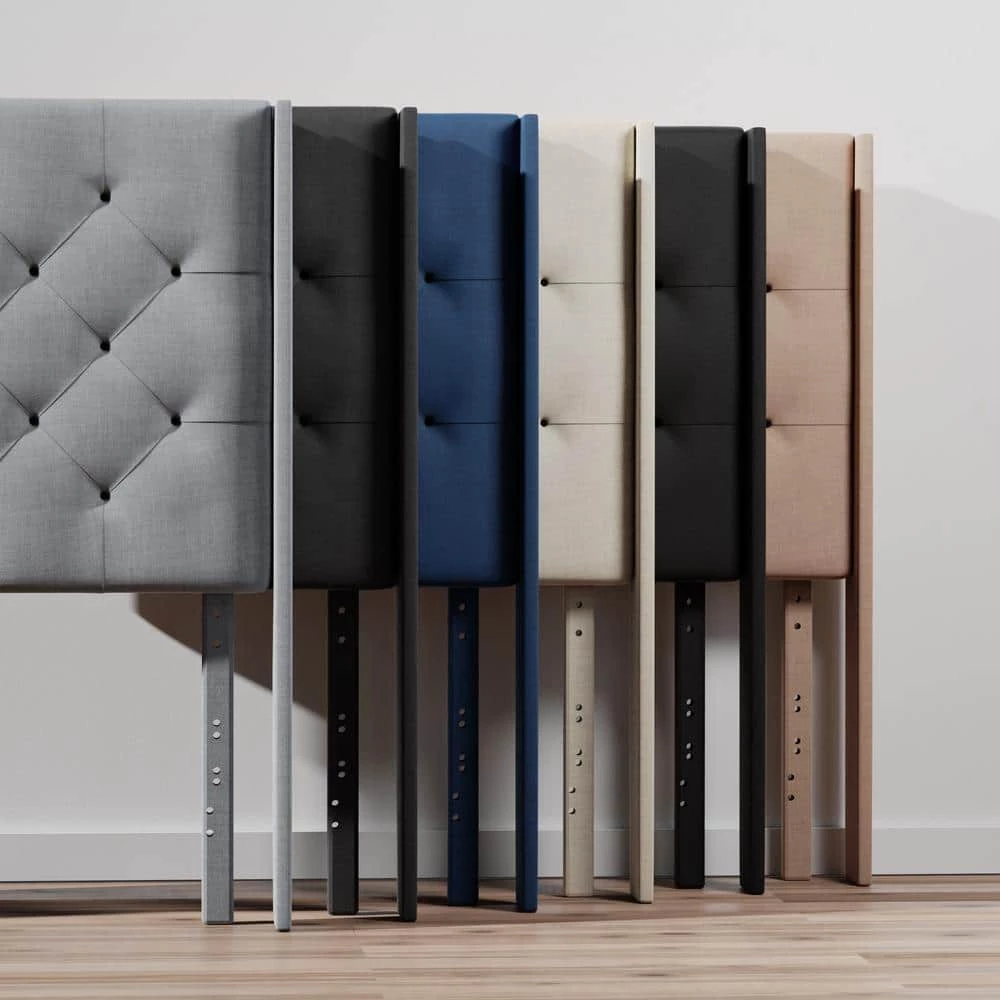 Eva Charcoal King Upholstered Wingback Headboard by Brookside 10 Eva Charcoal King Upholstered Wingback Headboard by Brookside - Image 8