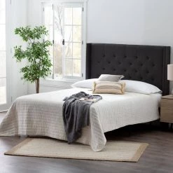 Eva Charcoal King Upholstered Wingback Headboard by Brookside 17 Eva Charcoal King Upholstered Wingback Headboard by Brookside -Cheap sumyeg Store charcoal brookside headboards bskk0404chuhb fa 1000