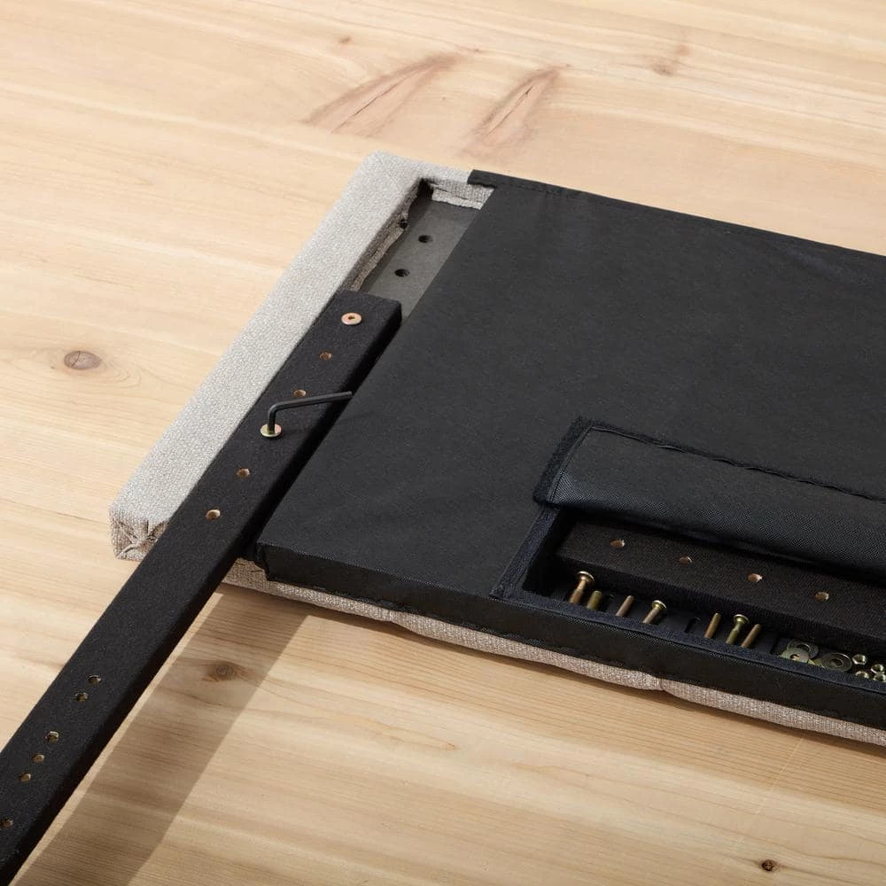 Kaylee Adjustable Charcoal King/Cal King Upholstered Low Profile Headboard with Diamond Tufting by Brookside 12 Kaylee Adjustable Charcoal King/Cal King Upholstered Low Profile Headboard with Diamond Tufting by Brookside - Image 10