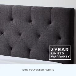 Kaylee Adjustable Charcoal King/Cal King Upholstered Low Profile Headboard with Diamond Tufting by Brookside 22 Kaylee Adjustable Charcoal King/Cal King Upholstered Low Profile Headboard with Diamond Tufting by Brookside -Cheap sumyeg Store charcoal brookside headboards bskkrdch21hb fa 1000