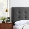 Alex 62.2 in. W Charcoal Upholstered Queen Square-Tufted with 2-Dual USB Ports Headboard by Brookside 2 Alex 62.2 in. W Charcoal Upholstered Queen Square-Tufted with 2-Dual USB Ports Headboard by Brookside -Cheap sumyeg Store charcoal brookside headboards bsusb1uhbqqch 64 1000