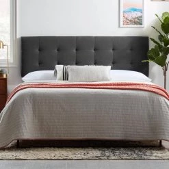 Alex 62.2 in. W Charcoal Upholstered Queen Square-Tufted with 2-Dual USB Ports Headboard by Brookside 10 Alex 62.2 in. W Charcoal Upholstered Queen Square-Tufted with 2-Dual USB Ports Headboard by Brookside -Cheap sumyeg Store charcoal brookside headboards bsusb1uhbqqch 66 1000