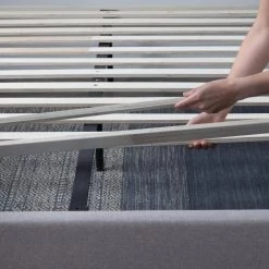 Amelia Upholstered Charcoal Queen Bed with Horizontal Channels by Brookside 16 Amelia Upholstered Charcoal Queen Bed with Horizontal Channels by Brookside -Cheap sumyeg Store charcoal brookside platform beds bs0006ubdqqch 1d 1000