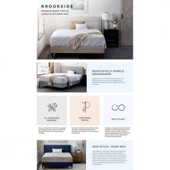 Amelia Upholstered Charcoal Queen Bed with Horizontal Channels by Brookside 17 Amelia Upholstered Charcoal Queen Bed with Horizontal Channels by Brookside -Cheap sumyeg Store charcoal brookside platform beds bs0006ubdqqch 66 1000