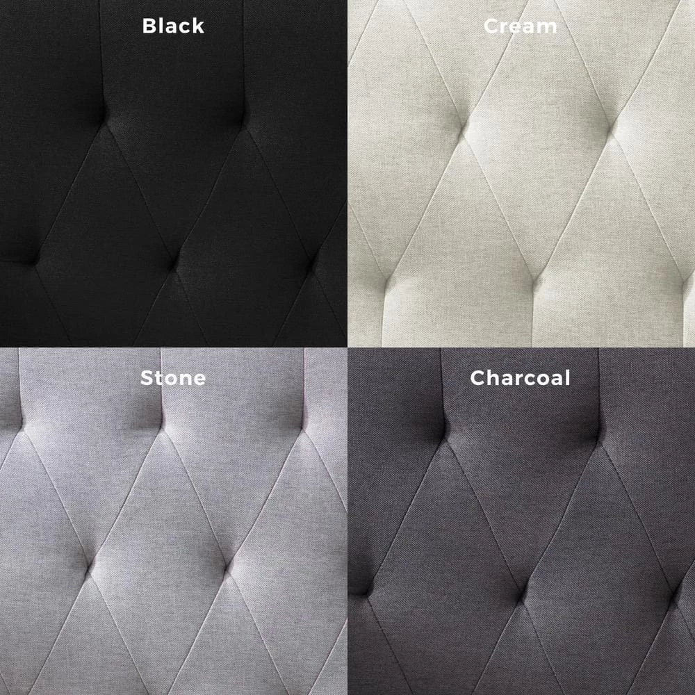 Anna Upholstered Charcoal Queen Bed with Drawers by Brookside 10 Anna Upholstered Charcoal Queen Bed with Drawers by Brookside - Image 8