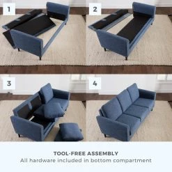 Clara 72.83 in. Charcoal Polyester Upholstered 3-Seater Curved Arm Sofa by Brookside 19 Clara 72.83 in. Charcoal Polyester Upholstered 3-Seater Curved Arm Sofa by Brookside -Cheap sumyeg Store charcoal brookside sofas couches bs0009sof00ch 44 1000