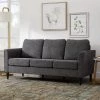 Clara 72.83 in. Charcoal Polyester Upholstered 3-Seater Curved Arm Sofa by Brookside 2 Clara 72.83 in. Charcoal Polyester Upholstered 3-Seater Curved Arm Sofa by Brookside -Cheap sumyeg Store charcoal brookside sofas couches bs0009sof00ch 64 1000