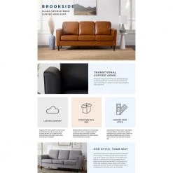 Clara 72.83 in. Charcoal Polyester Upholstered 3-Seater Curved Arm Sofa by Brookside 15 Clara 72.83 in. Charcoal Polyester Upholstered 3-Seater Curved Arm Sofa by Brookside -Cheap sumyeg Store charcoal brookside sofas couches bs0009sof00ch 66 1000