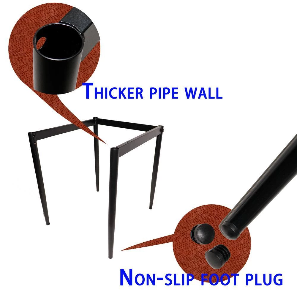 Retro Style Coffee Leather Dining Chair Hotel Accent Chair Arm Chair(Set of 4) by sumyeg 7 Retro Style Coffee Leather Dining Chair Hotel Accent Chair Arm Chair(Set of 4) by sumyeg - Image 6