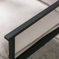 Cream Metal Frame Linen Accent Chair with Thick Padded Backrest and Seat Cushion by Polibi 18 Cream Metal Frame Linen Accent Chair with Thick Padded Backrest and Seat Cushion by Polibi -Cheap sumyeg Store cream polibi accent chairs rs mflacc c 44 1000