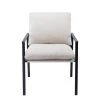 Cream Metal Frame Linen Accent Chair with Thick Padded Backrest and Seat Cushion by Polibi 1 Cream Metal Frame Linen Accent Chair with Thick Padded Backrest and Seat Cushion by Polibi -Cheap sumyeg Store cream polibi accent chairs rs mflacc c 64 1000