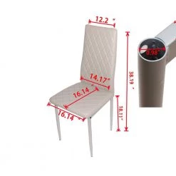 Classic Dark Brown&Gray 5-Piece Wood Top Dining Table And 4-Piece Leather Chairs Dining Set by sumyeg 15 Classic Dark Brown&Gray 5-Piece Wood Top Dining Table And 4-Piece Leather Chairs Dining Set by sumyeg -Cheap sumyeg Store dark brown gray sumyeg dining room sets su wfst15car 44 1000