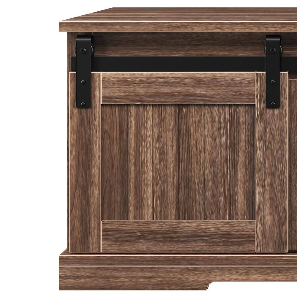 Dark Brown Storage Bench with a Sliding Door and Adjustable Shelf by Polibi 9 Dark Brown Storage Bench with a Sliding Door and Adjustable Shelf by Polibi - Image 7