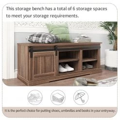 Dark Brown Storage Bench with a Sliding Door and Adjustable Shelf by Polibi 17 Dark Brown Storage Bench with a Sliding Door and Adjustable Shelf by Polibi -Cheap sumyeg Store dark brown polibi accent cabinets rs bsbds db 77 1000