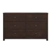 Solid Wood 6 Drawer Double Dresser in Dark Brown (mirror not included) by Polibi 2 Solid Wood 6 Drawer Double Dresser in Dark Brown (mirror not included) by Polibi -Cheap sumyeg Store dark brown polibi dressers rs sw6ddd 64 1000